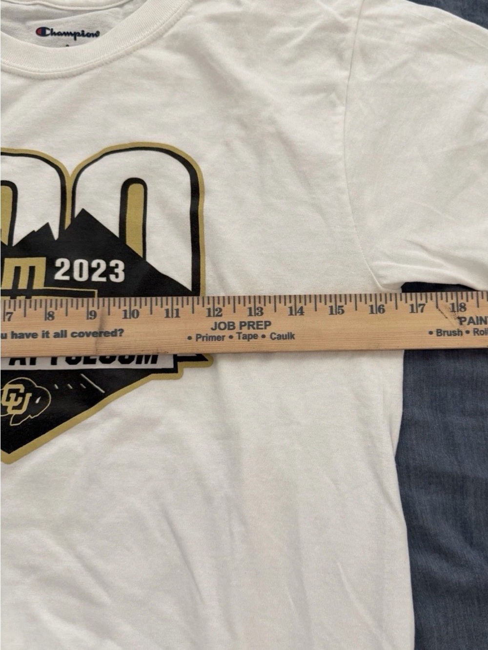 Colorado University Buffaloes white T Shirt Men’s small  100 Seasons at Folsom - Picture 5 of 6